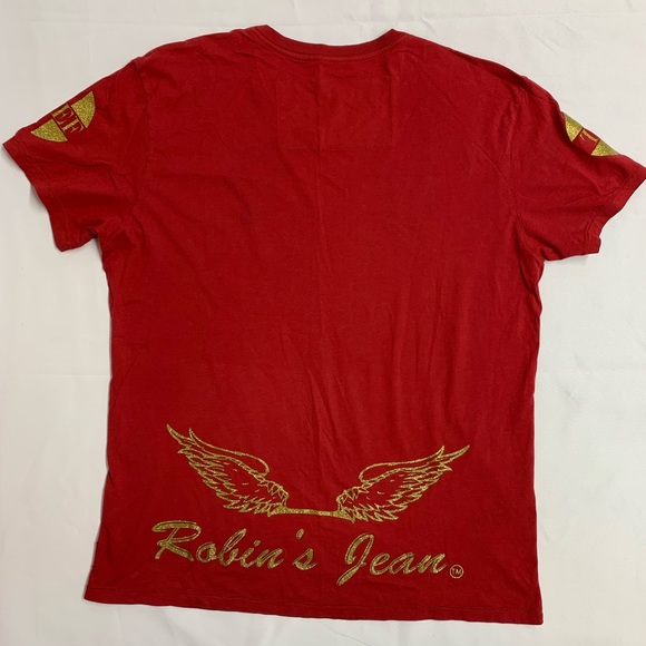 Robin’s Jeans Red and Gold short sleeve mens size XXL TEE - Picture 3 of 8